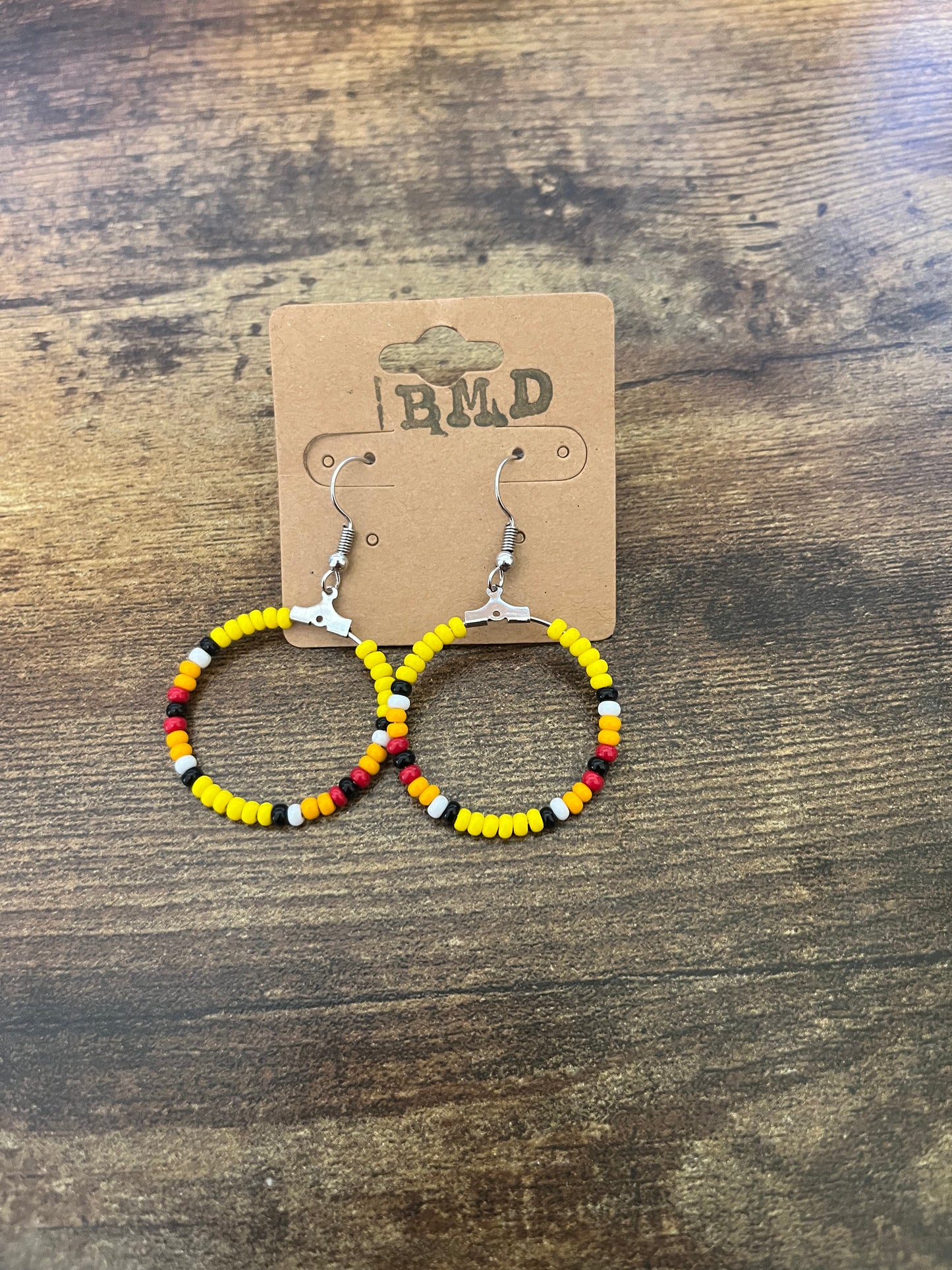 Desert snake hoop earrings