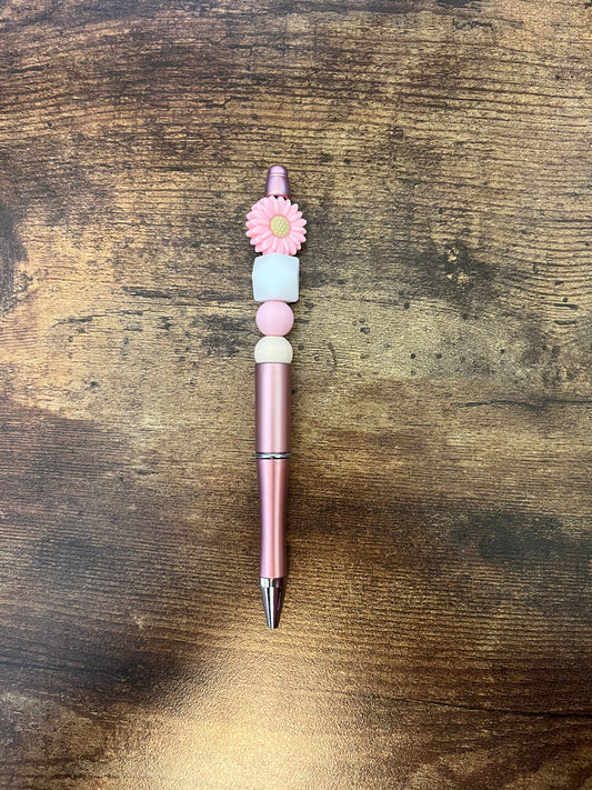 Pink daisy pen