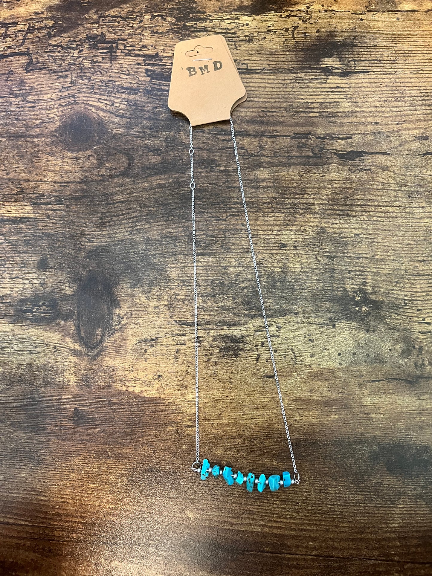 Turquoise bar necklace