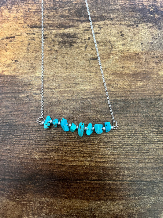 Turquoise bar necklace