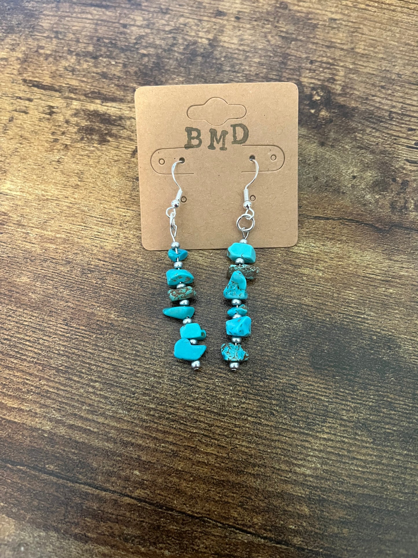 Turquoise bar earrings