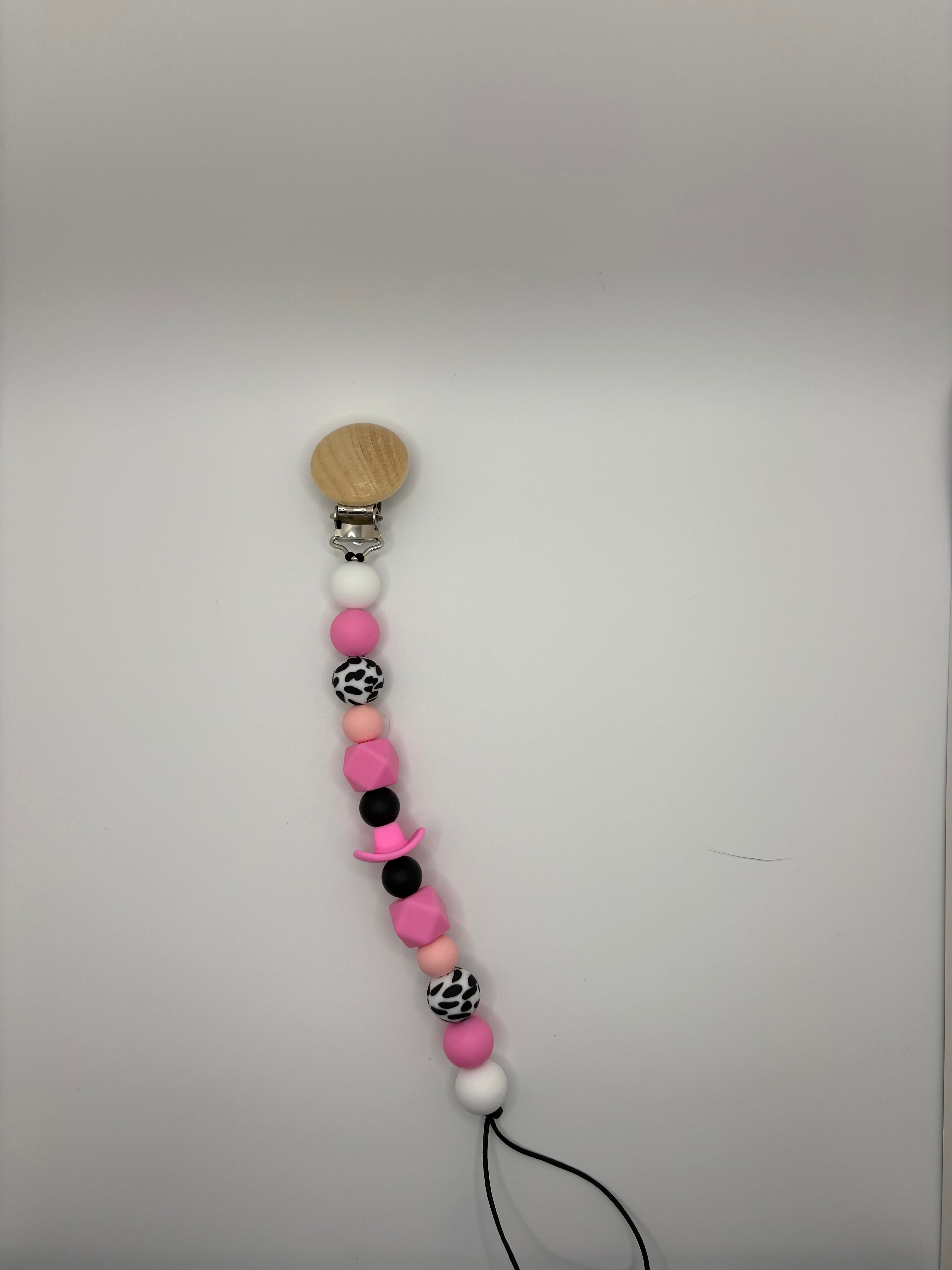 pink cowboy hat binky clip