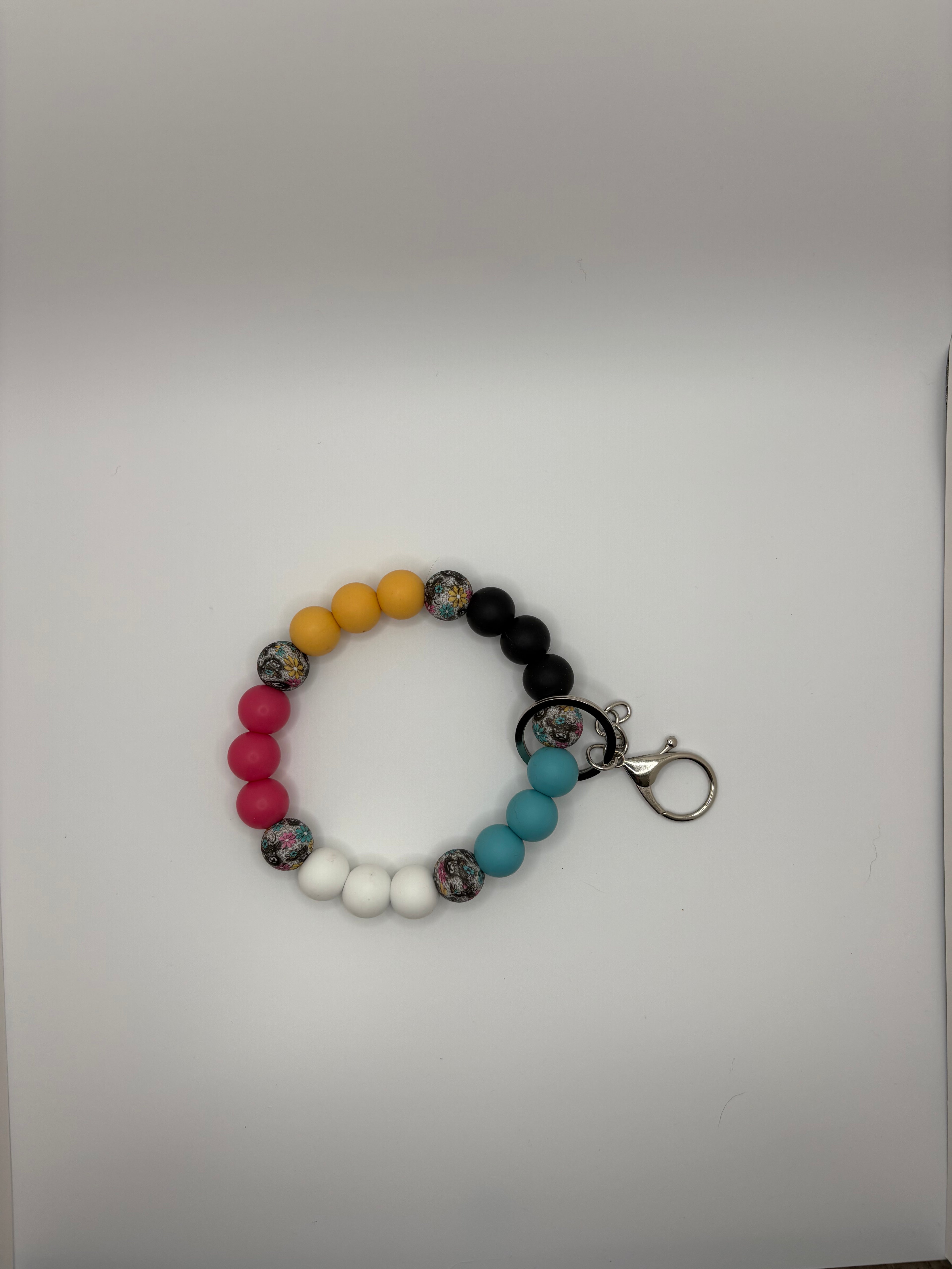 flower cow print wristlet