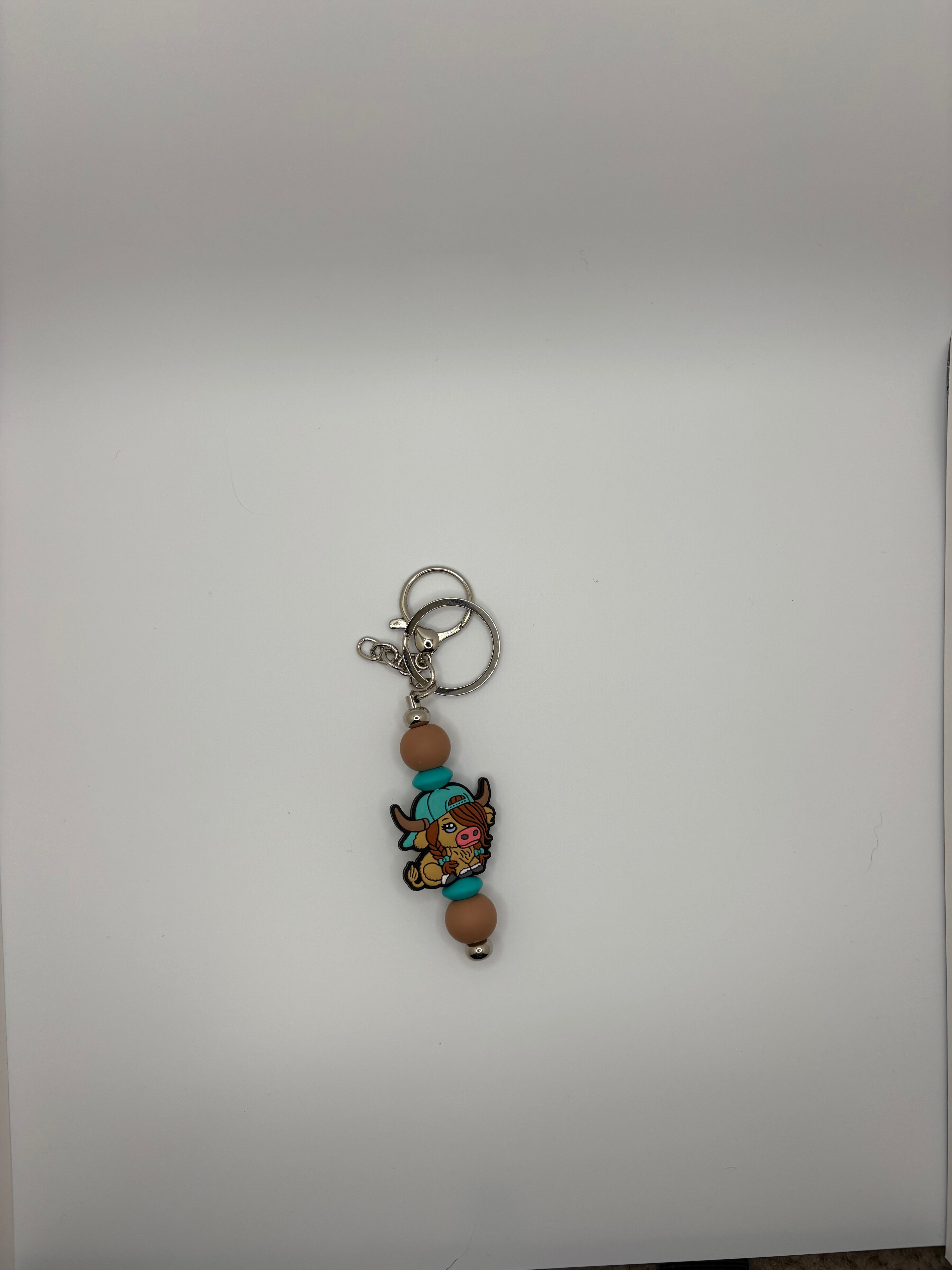highland cow keychain
