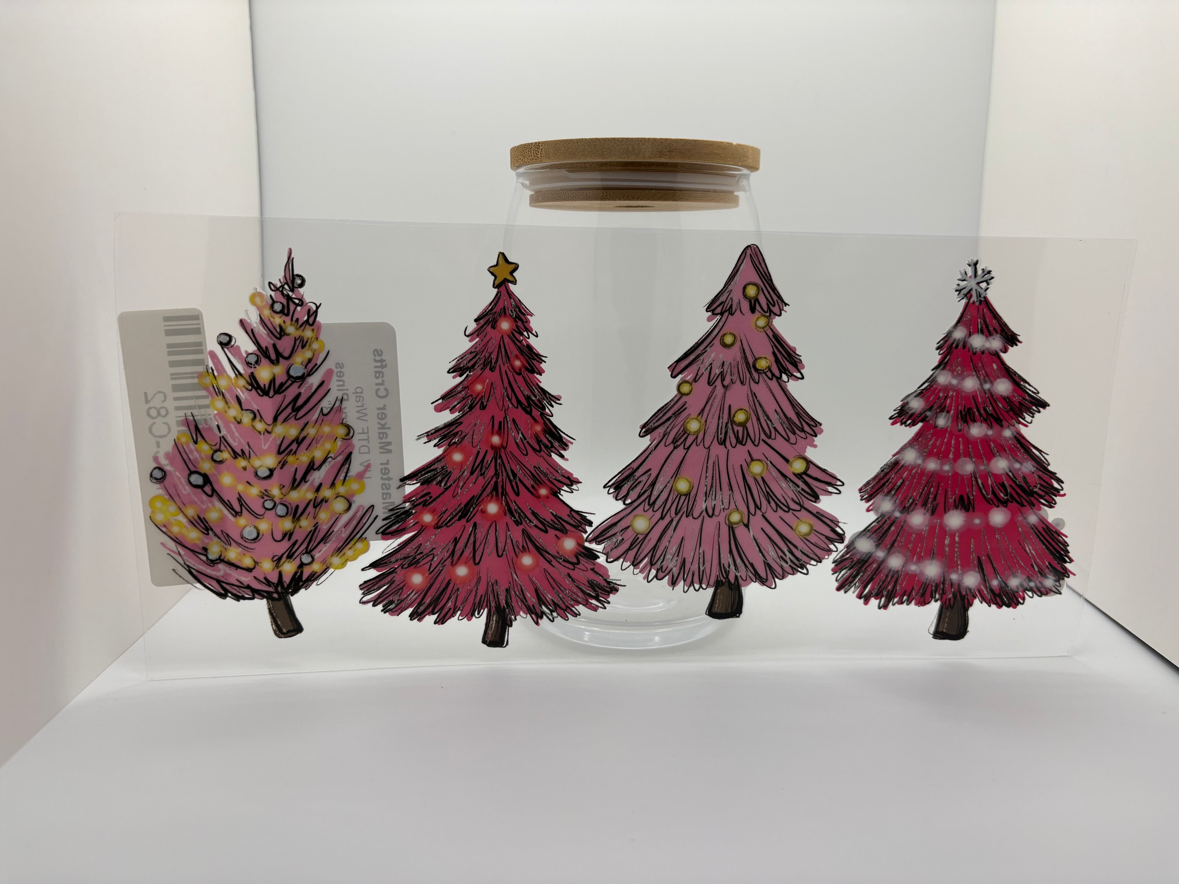 pink Christmas tree cup
