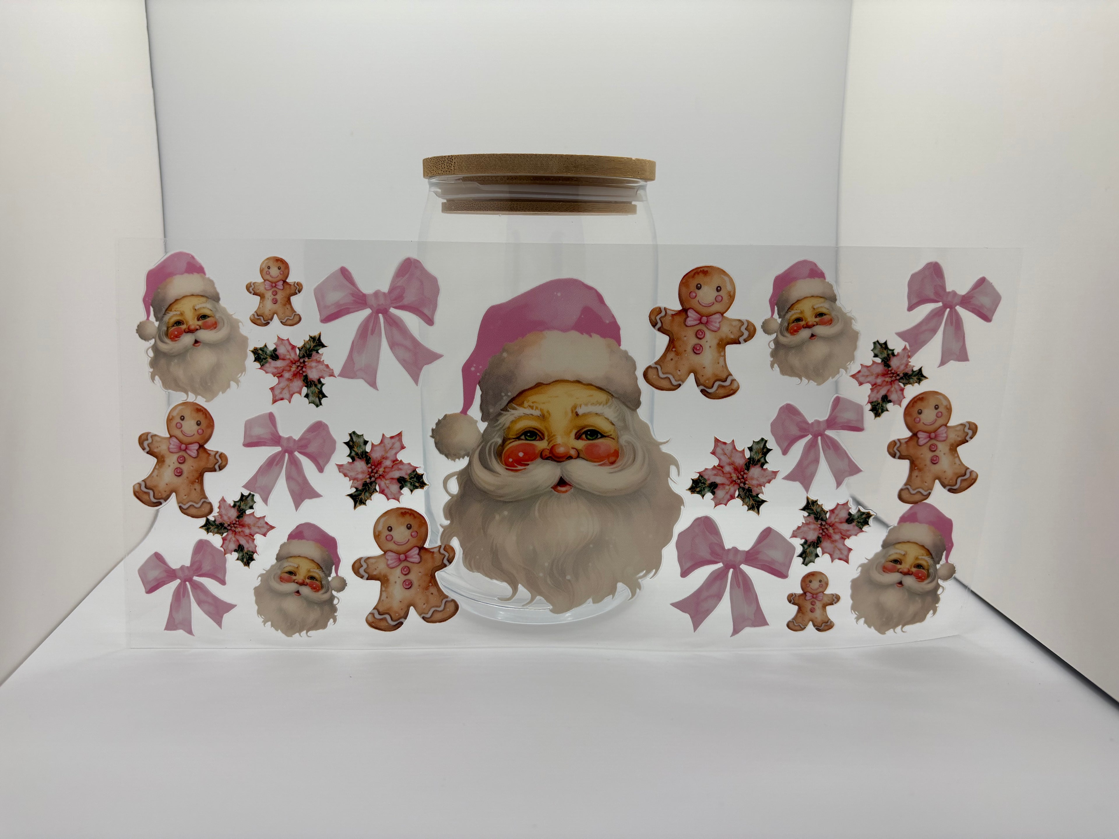 16 oz pink santa cup
