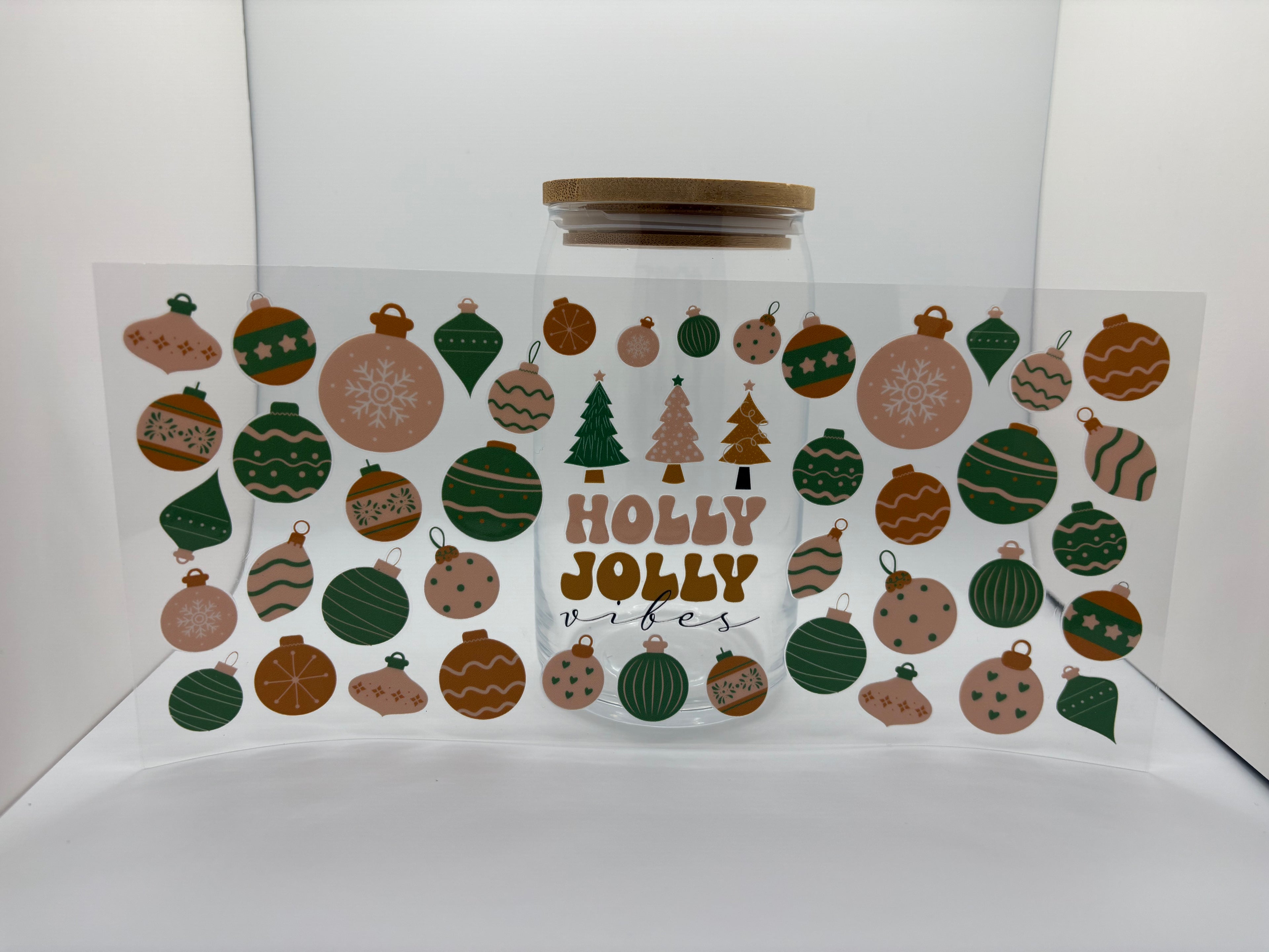 16 oz holly jolly vibes cup