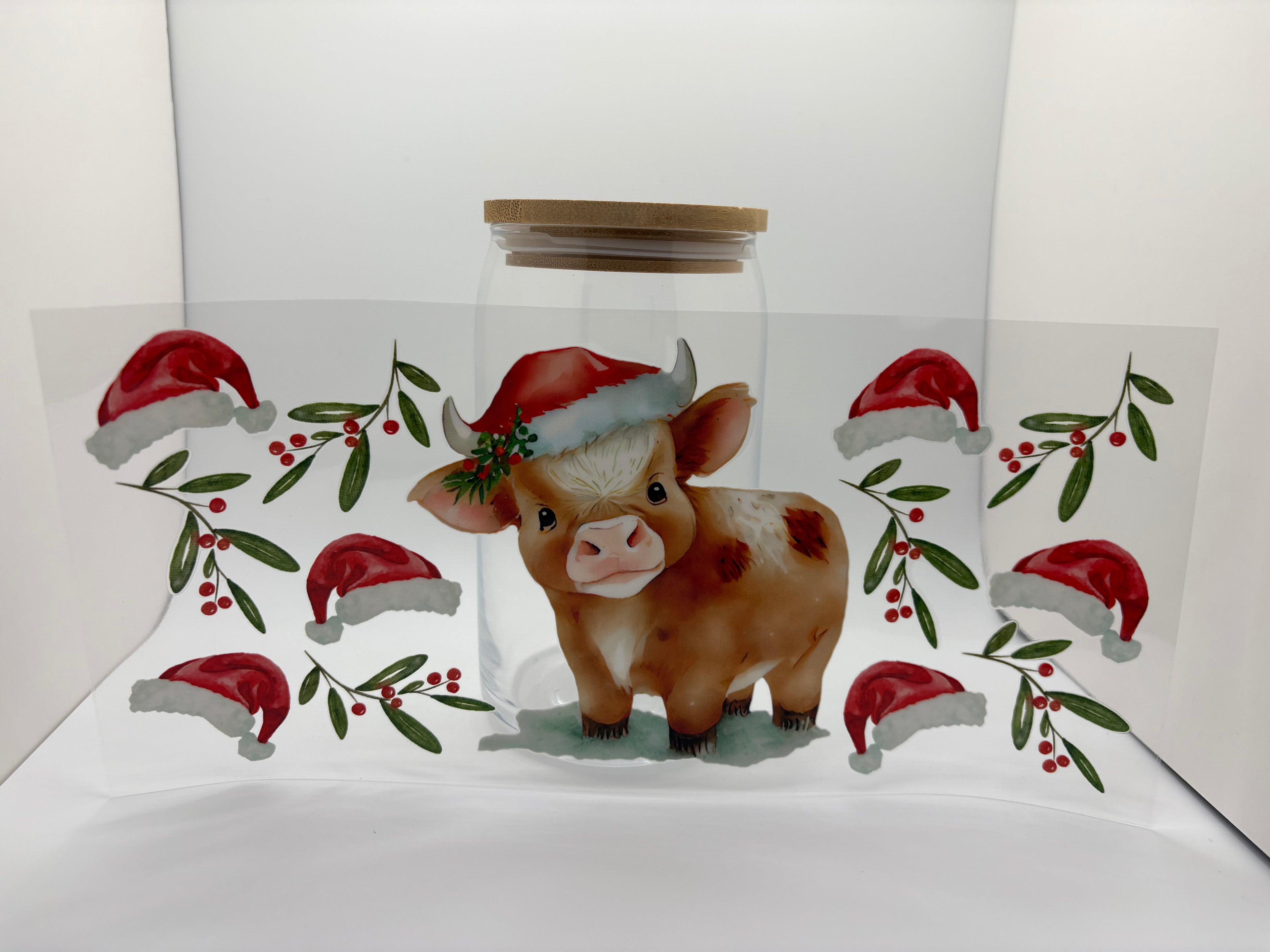 16 oz highland cow Christmas cup