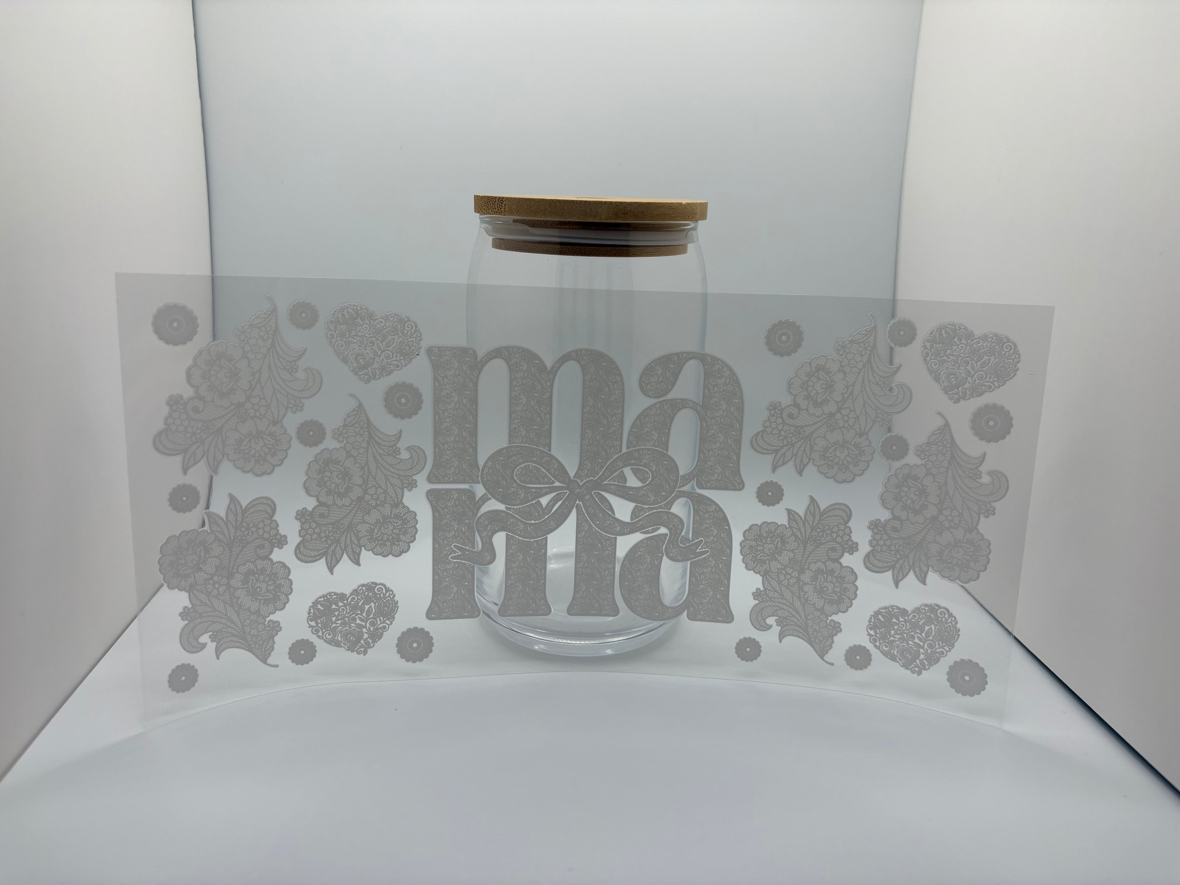 16 oz white lace mama cup