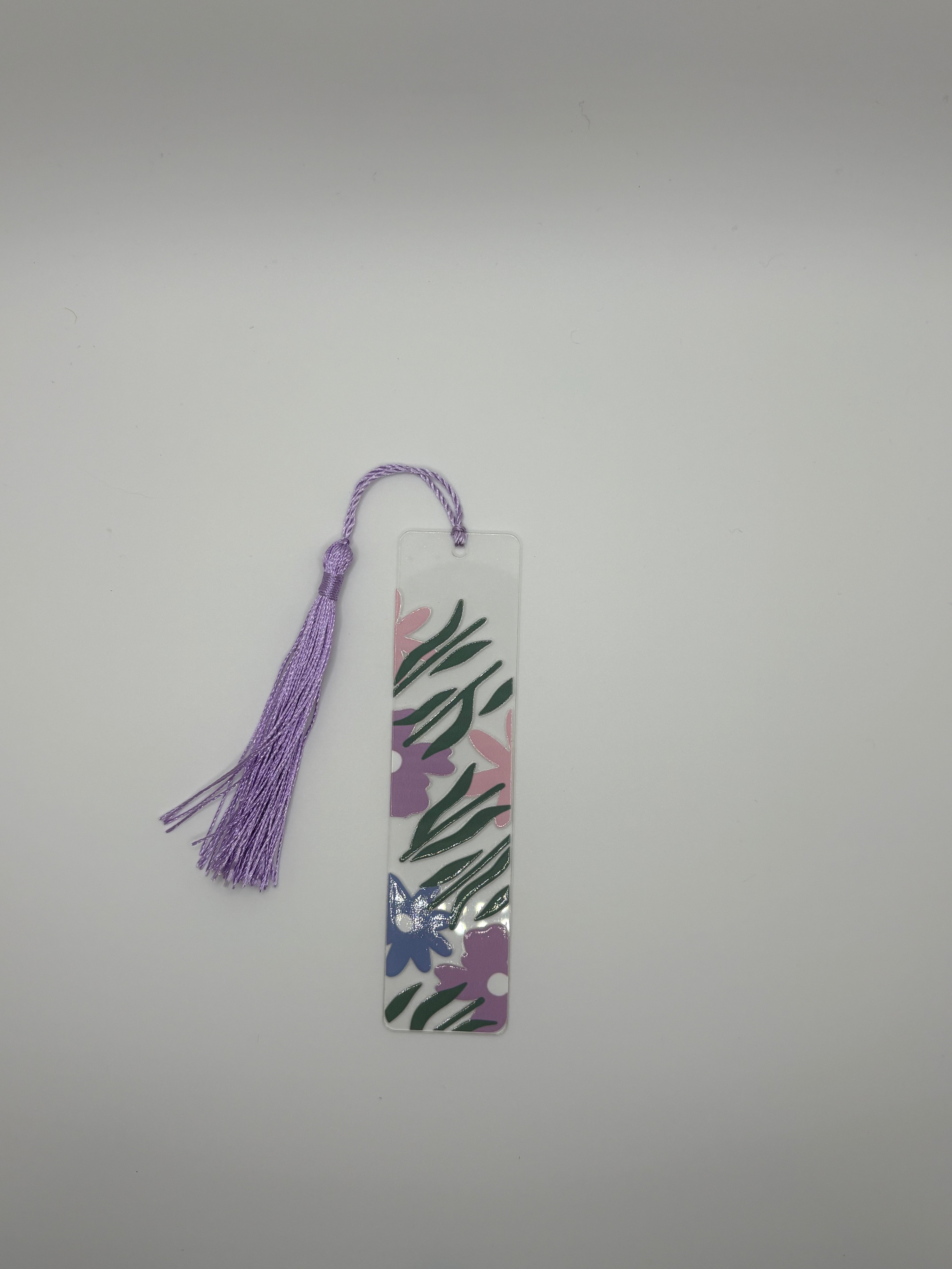 purple, blue and pink flowers bookmark